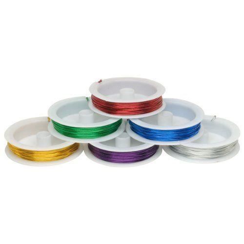 Creation Station CT2650 - USTENSILES DE DECORATION - Lot de 6 bobines de fil pour loisirs créatifs Couleurs métalliques 12 m