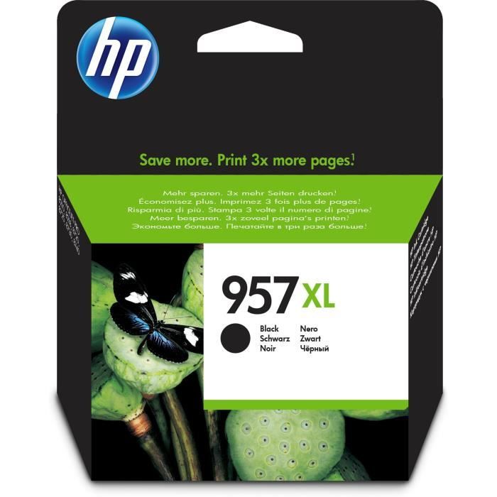 HP 957XL cartouche d'encre noire grande capacité authentique pour HP OfficeJet Pro 8211/8218 (L0R40AE)