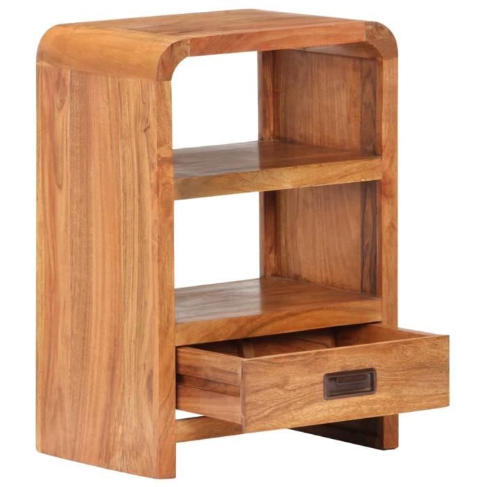 BEL Table de chevet 40x30x60 cm Bois d'acacia massif