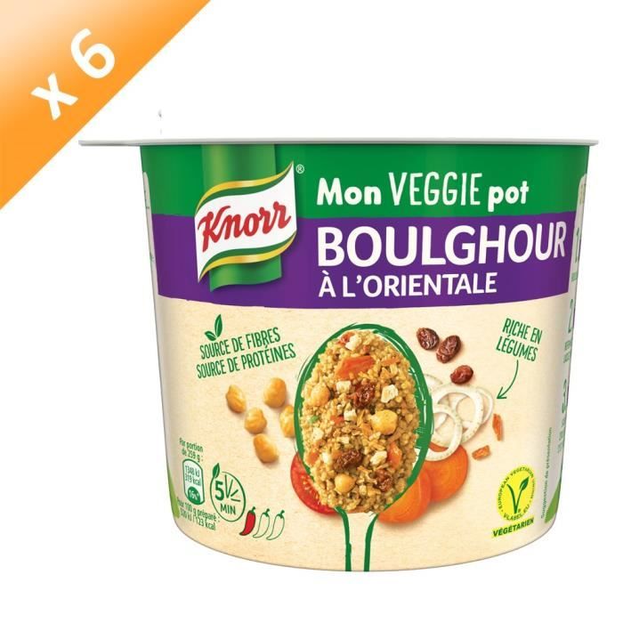 KNORR Mon Veggie Pot Boulghour à l'Orientale - Lot de 6x 80 g