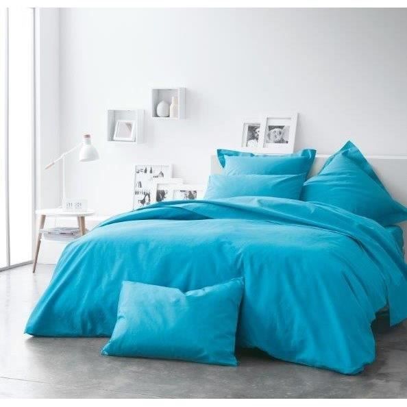 TODAY Drap plat 100% coton - 180x290 cm - Mer du sud