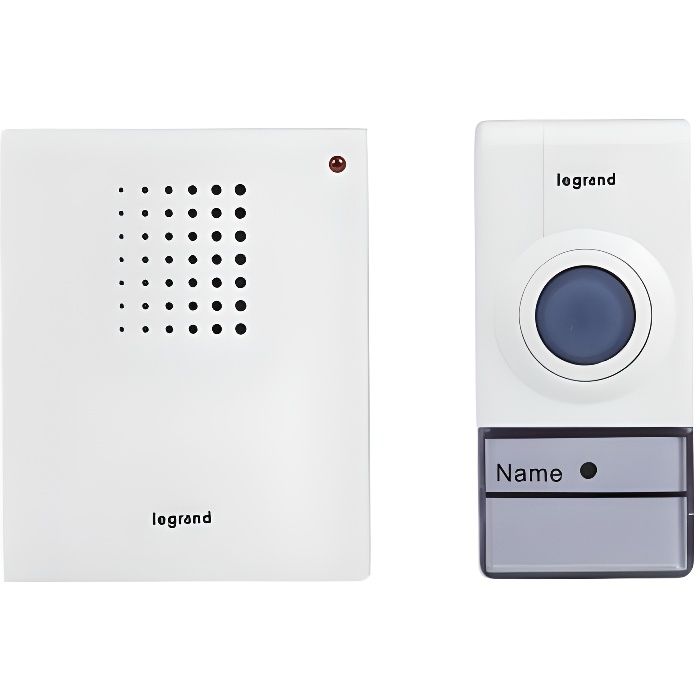 Legrand 094250 Set de sonnette sans fil, blanc, 50 m