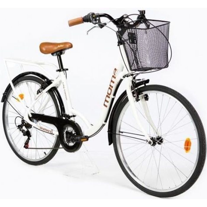 MOMA BIKES - Vélo de ville - City Classic 26- - Aluminium SHIMANO - 18 vitesses