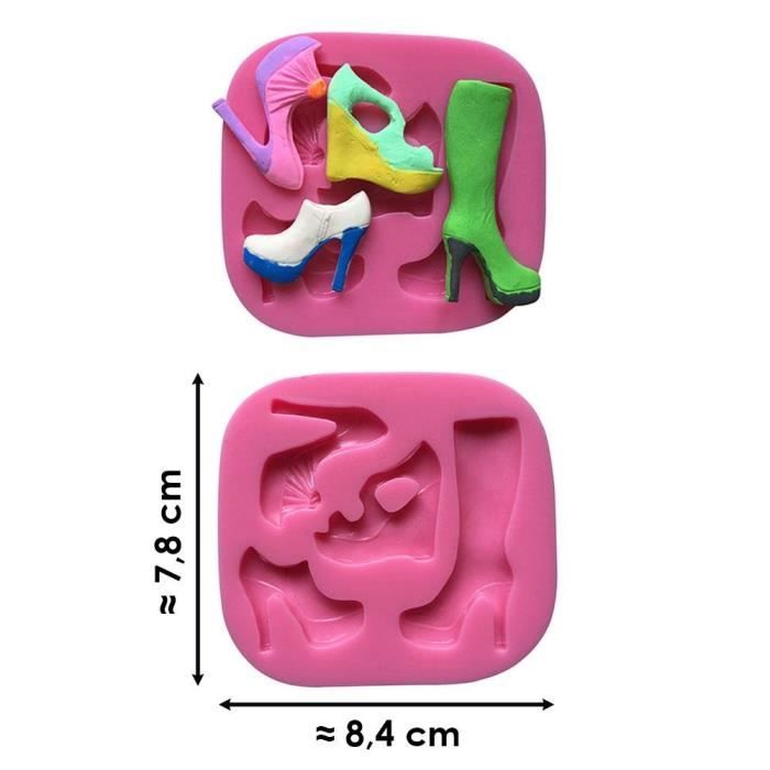 Moule silicone 3D Chaussures pâte à sucre, cake design, décoration gateau....