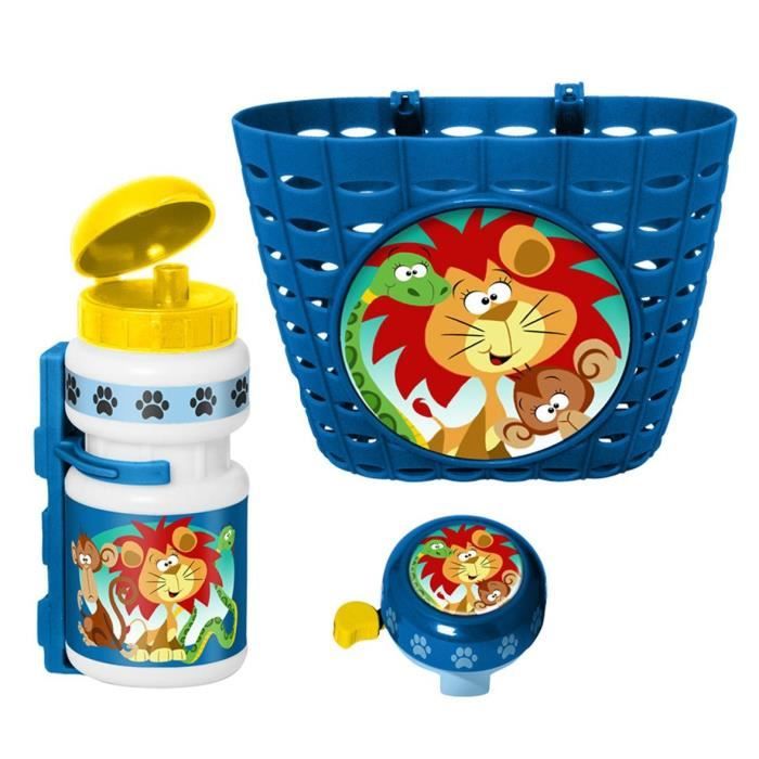 LES ANIMAUX DE LA JUNGLE Pack Accessoires - Corbeille - Bidon - Sonnette