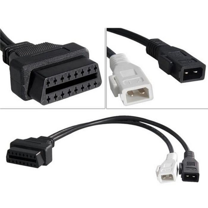 Adaptateur 2 X 2 broches ELM OBD OBD2 pour Audi, Seat, Skoda, Volkswagen