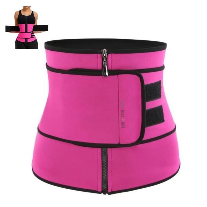 Ceinture de sport pour femmes amincissant l'abdomen plat resserrant la taille abdominale réglable en caoutchouc L: 76CM