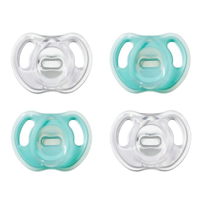 TOMMEE TIPPEE Sucette en silicone ultra légère x4 0-6 mois