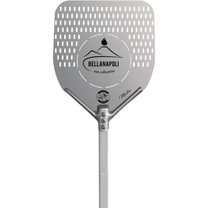 Pelle à pizza Carrée Aluminium alimentaire 33x33 cm manche 1.5m Bellanapoli Qualité Professionnelle
