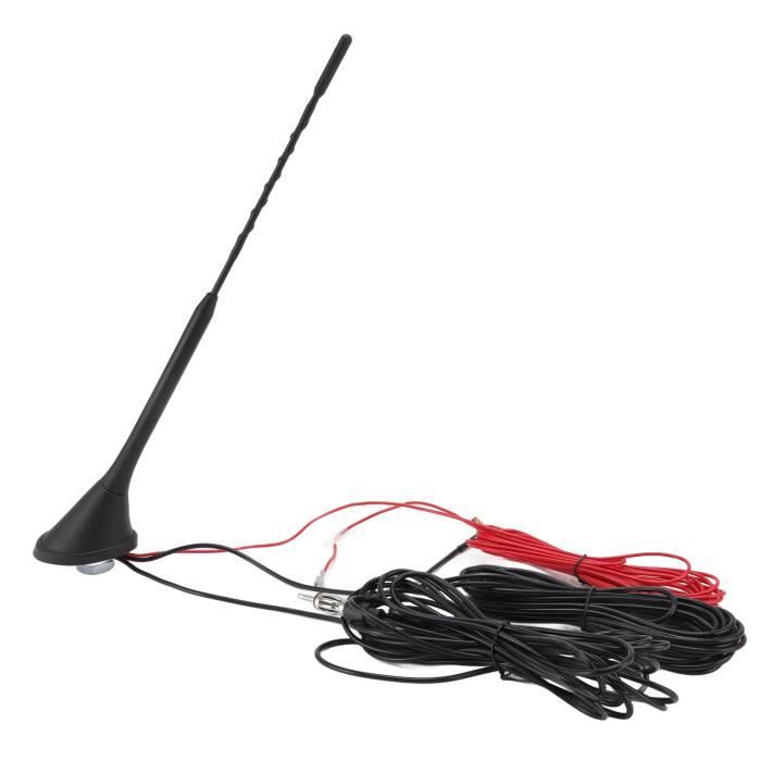 VINGVO Antenne de voiture DAB Antenne de toit universelle DAB FM AM avec câble de 5 m de long pour voitures, bateaux