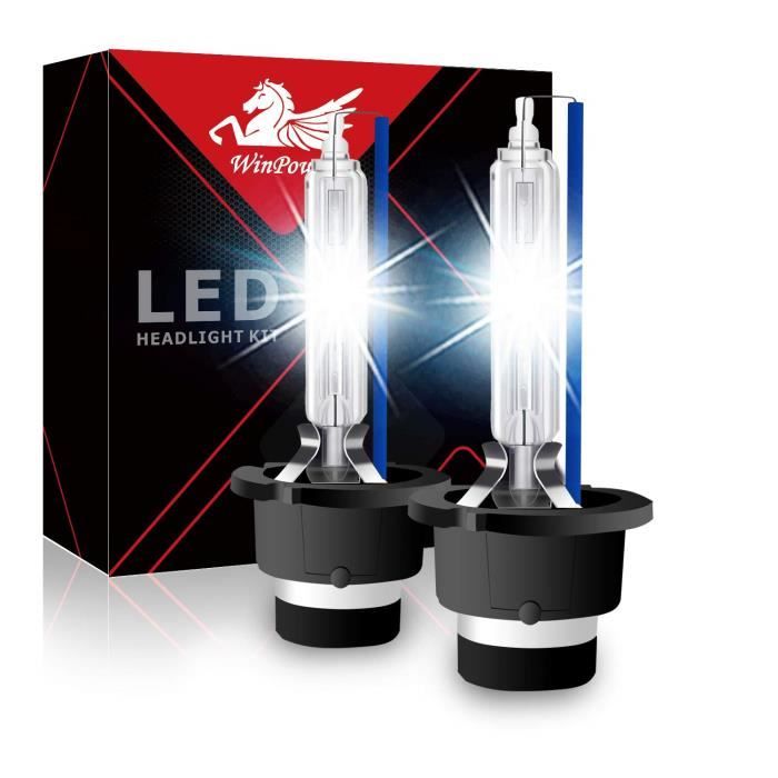 2X Eclairage de phare D4C D4S Ampoule WINPOWER Xénon HID Lampe de Rechange 12V 35W 8000K pour Honda Lexus Mitsubishi Subaru Suzuki