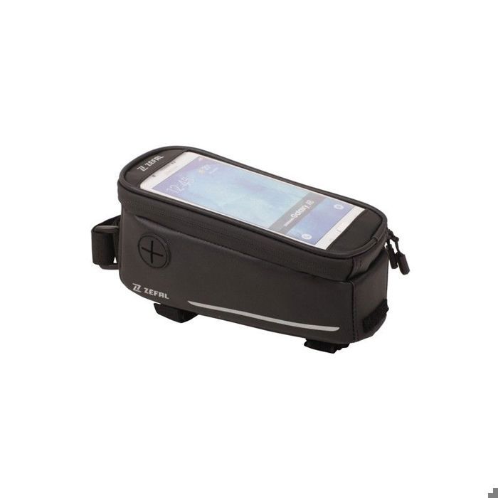Sacoche de cadre velo zefal z console t2 1,3l noir avec support smartphone etanche fixation velcro