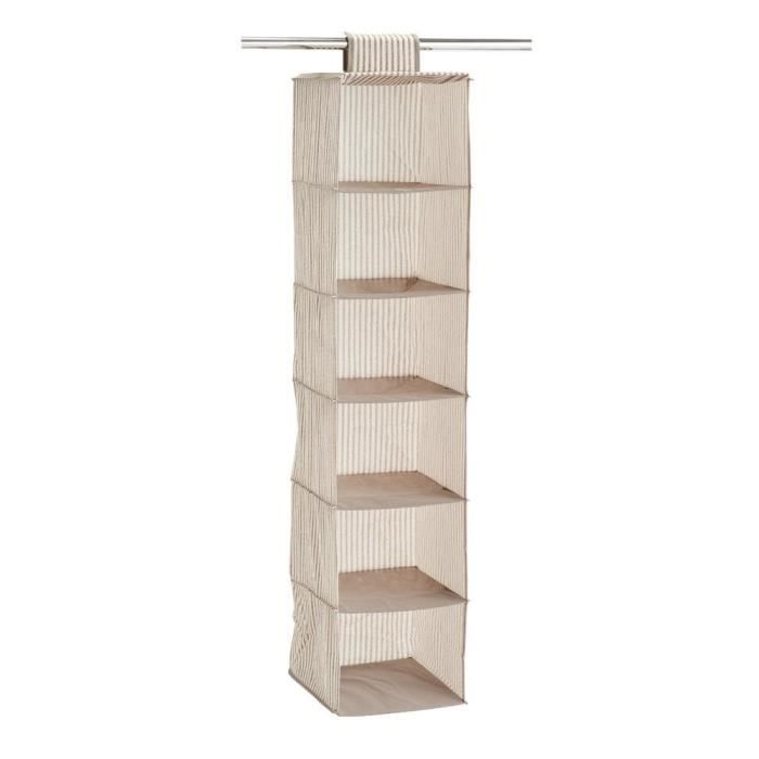 Organiseur pour les vêtements avec 6 poches, armoire textile pliable - 129 x 30 x 30 cm, ZELLER