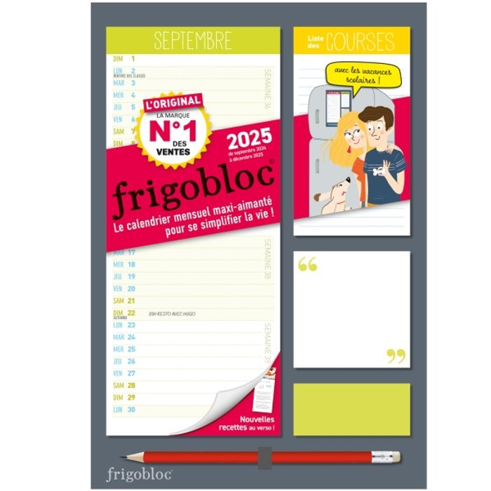 Calendrier Magnetique Frigo 2025 2026 (18 Mois) 32 * 22CM, Calendrier Familial Jan.2025 - Juin.2026, Calendrier De L'Avent Organisateur Planning, Bureau Et Maison, Planificateur Mensuel