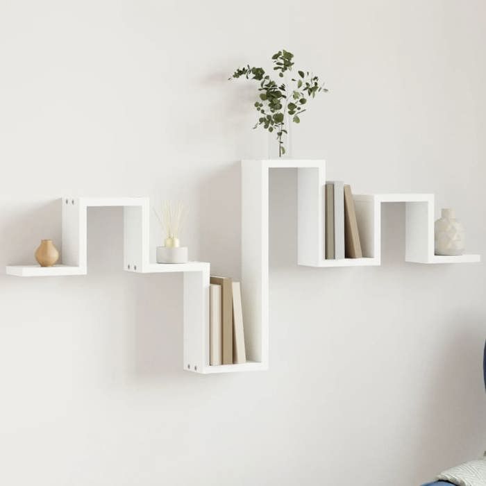 vidaXL Étagère murale blanc 1045x10x43 cm bois dingénierie étagère de rangement étagère suspendue étagère daffichage 840723