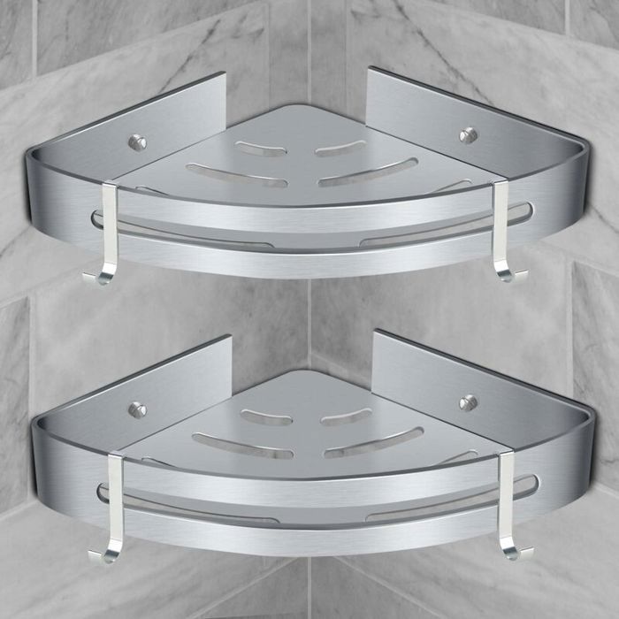 Étagère de douche - YYV - HORLOGE - Sans perçage - Plastique - Design contemporain