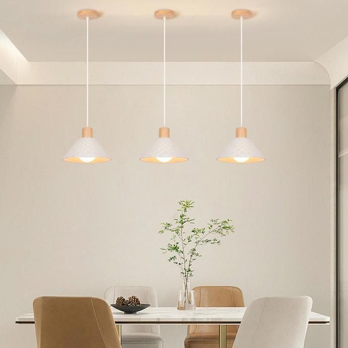 iDEGU 3pcs Lampe Suspension Moderne Lustre Vintage Abat-jour en Céramique Design Chapeau Plafonnier Style Nordique pour Salon Café