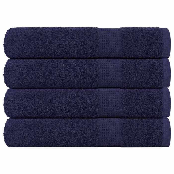 vidaXL Serviettes 4 pcs bleu marine 100x200 cm 360 g/m² 100% coton, serviette de plage, serviette d'invité, grande serviette 136795