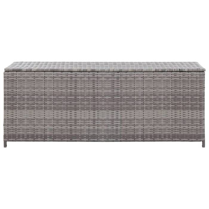 SALE 2025Boîte de rangement de jardin/Coffre à Coussin Extérieur MOOD - gris 120x50x60 cm résine tressée Chill806251
