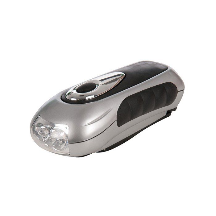 Lampe-torche à manivelle - AIMOONSA - 3 LED - 2 modes (1/3 LED) - Manivelle rétractable 1min=30min