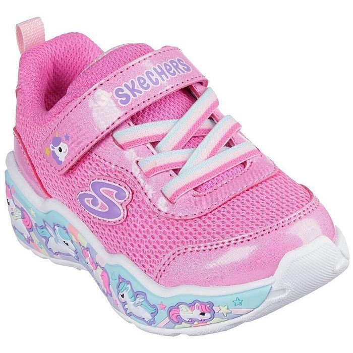 Skechers Baskets - SKECHERS - Play Scene Fun Squ - Rose - Fille - Tige textile