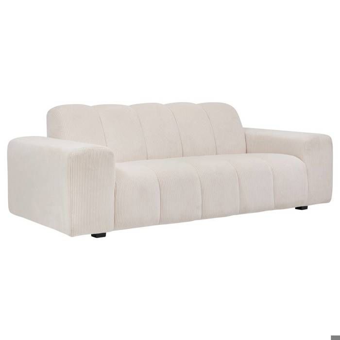 Canapé fixe Palma  3 places 212x97 cm Ivoire - Atmosphera Créateur dintérieur