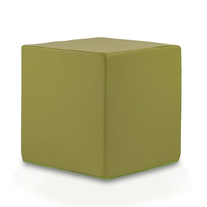 Ecopuf Pouf Repose-Pieds Carré Cube 40x40x40 Cm - Déhoussable Similicuir Résistant - Ultra Confort Salon Chambre