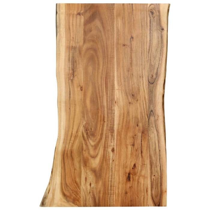 Dessus de table en bois dacacia - vidaXL - 100x(50-60) cm - Épaisseur 25 cm - Brun - Bois dacacia massif