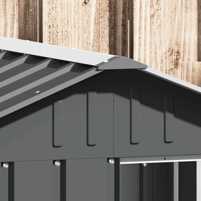 Niche pour chien en acier galvanisé - WIENS - 1165x103x815 cm - Anthracite - Entrée 47x57 cm - Robuste