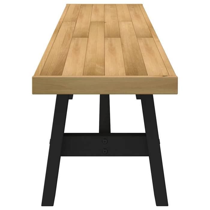 Banc à manger en pin massif - WIENS - 180x40x45 cm - Pieds en forme de A - Brun - Facile à nettoyer