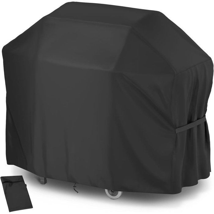 Housse imperméable pour barbecue 132 x 68 x 109 cm - Protection robuste pour barbecue avec protection UV et sac de rangement - Noir
