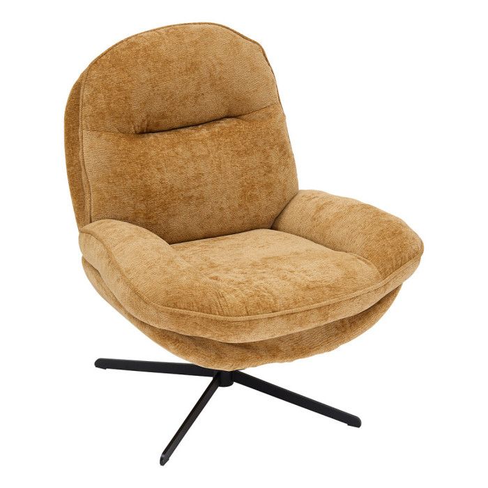 Fauteuil bas pivotant Stelan ambre Atmosphera
