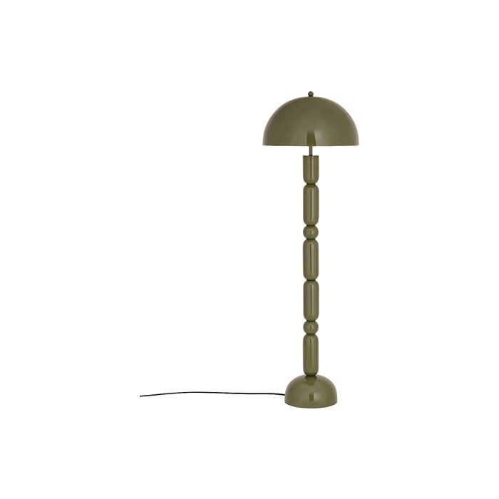 Lampadaire champignon en métal - D. 45 x H. 147 cm - Kaki brillant - ELDON