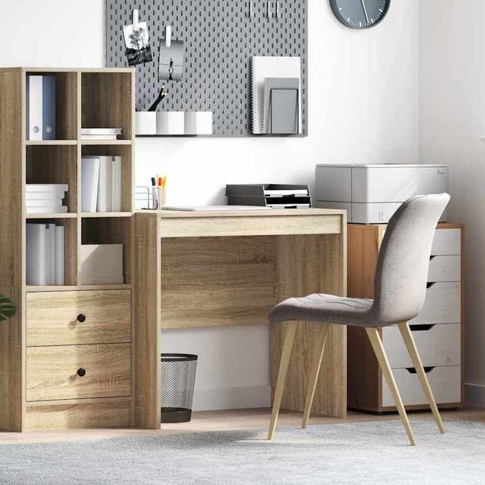 (Vente chaude) - BUREAU Marron KENNETH - 1 PCS - Table décriture Chêne Sonoma 80 x 50 x 76 cm9473
