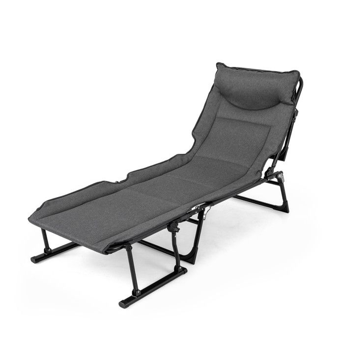 Confort modulable lit de camp pliant 3 en 1 fauteuil convertible avec dossier réglable 6 positions 1 personne