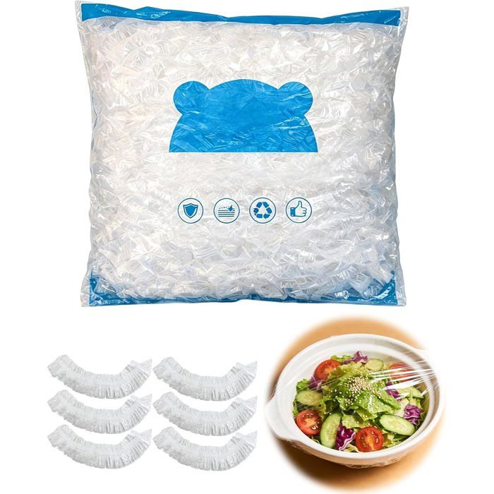 Couvre-plats alimentaires élastiques extensibles jusquà 35 cm pour bols et assiettes lot de 500