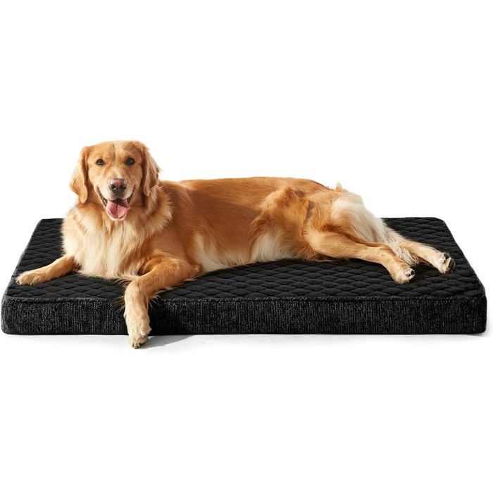 Lit Chien Orthopédique XXL 119X74X10Cm Matelas Moelleux Lavable Coussin Grand Chien Antidérapant