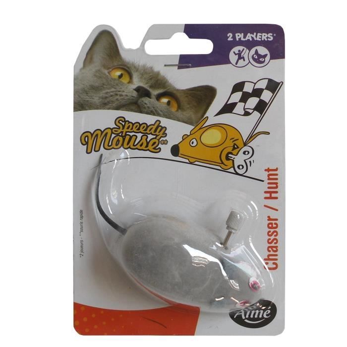 Aime Souris Mecanique Couleur Aleatoire Rouge Vert Ou Gris Pour Chat Cdiscount Animalerie