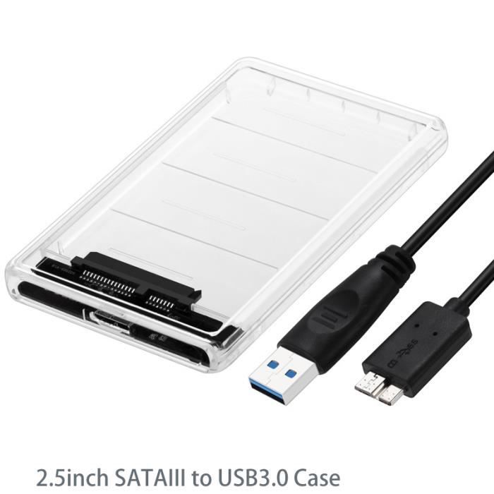 Adaptateur USB 3.0 Vers SATA III – Pour Disques Durs 2,5" Et 3,5" – Vitesse Jusqu'à 5 Gbit/s – Plug & Play – Câble D'alimentation Inclus