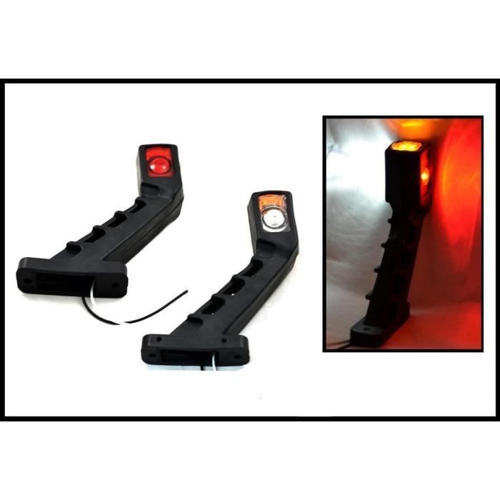 2x 12V 24V LED ROUGE BLANC ORANGE FEUX DE GABARIT CAMION CARAVANE REMORQUES