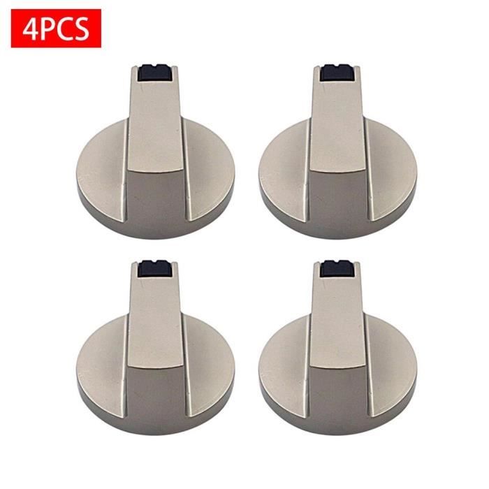 4 Pcs Cuisinière à gaz Argent universel Boutons Plaques de cuisson Four