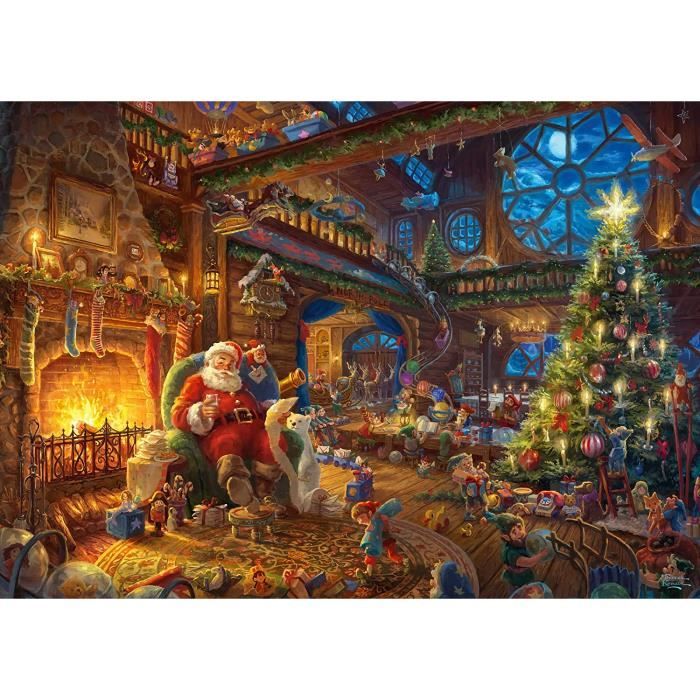 La Maison du Père Noël Puzzles en Bois Jeu Jouet Art DIY Room Décor