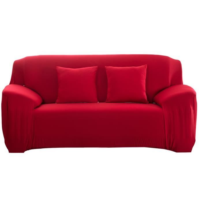 Housse de canapé - Élastique - Étanche - Rouge - 145-185 cm