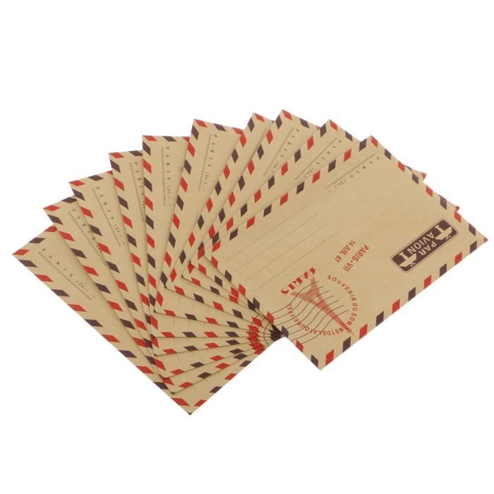 Ensemble d'enveloppes en papier kraft vintage avec UL, lettre d