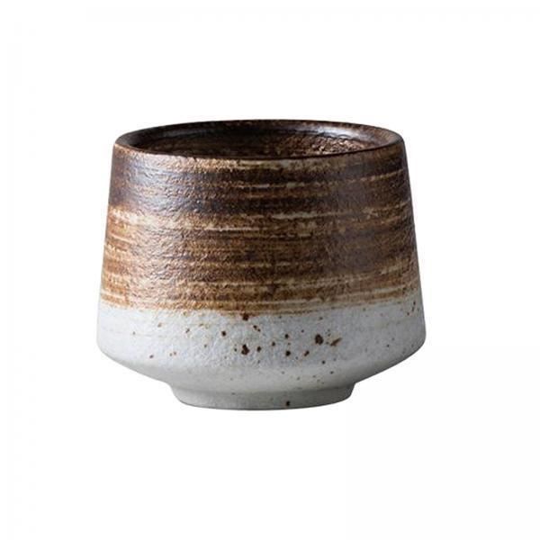 CAGFINY Lot De 2 Tasses à Thé Japonaises En Céramique Traditionnelle 210ml - Style Rétro Pour Restaurant Et Salon De Thé