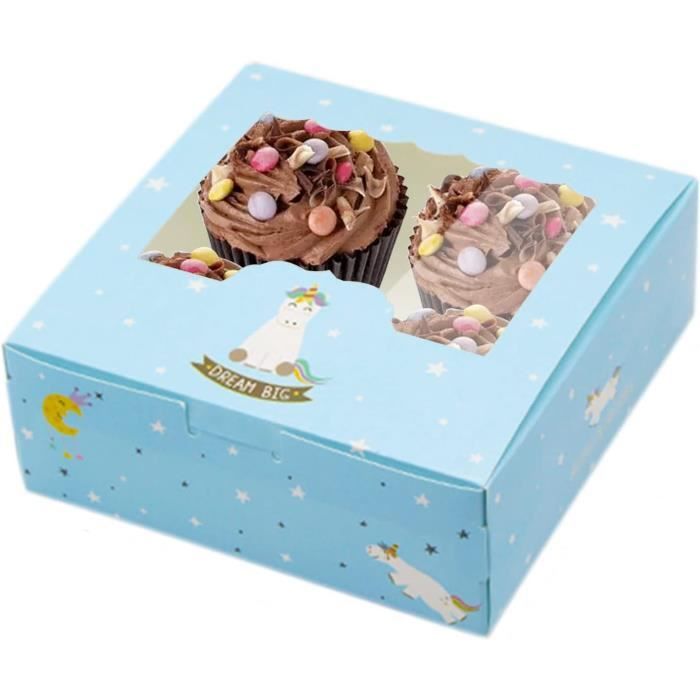 Boite A Gateau Carton 15 Pezzi 13,5 X 13,5 X 5 Cm Cupcakes