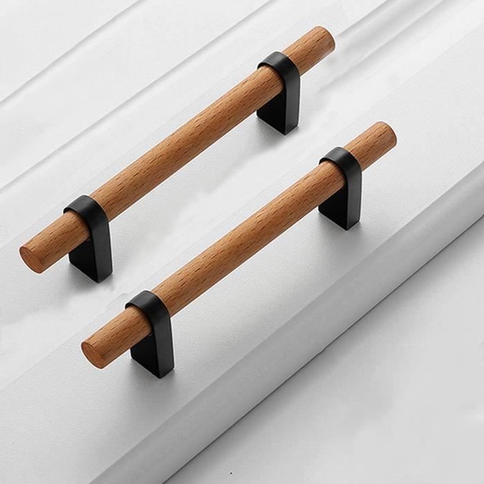 Lijun 2 Pièces Poignée De Meuble Armoires De Cuisine Noires Tirer