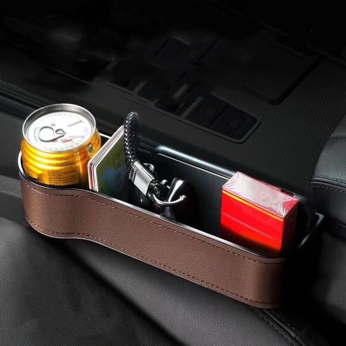CGEAMDY Organisateur Siège Voiture Cuir - Rangement Console Centrale Universel Droite