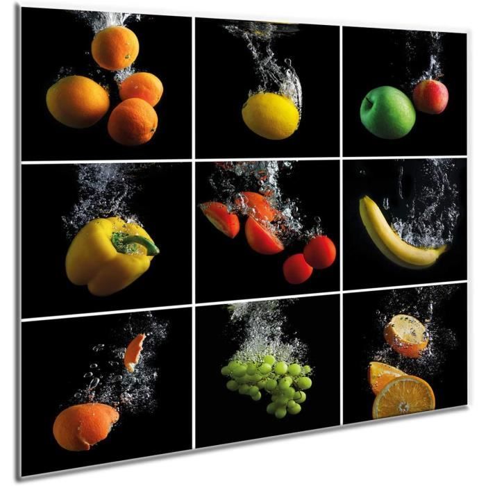 SMTDeco Protection Plaque De Cuisson, Vitrocéramique, Verre Trempé, Pour Cuisinières électrique, à Induction,planche à Découper 52x30 Cm Une Pièce Bridge Water Blue (104222