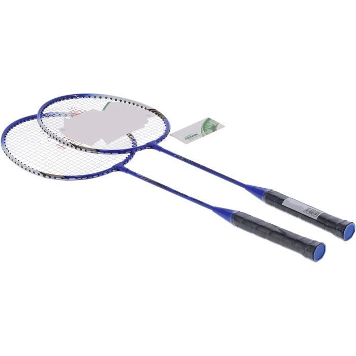 Ensemble de badminton - 2 raquettes 2 volants filet bleu - Bleu cobalt - Perfly - Décathlon